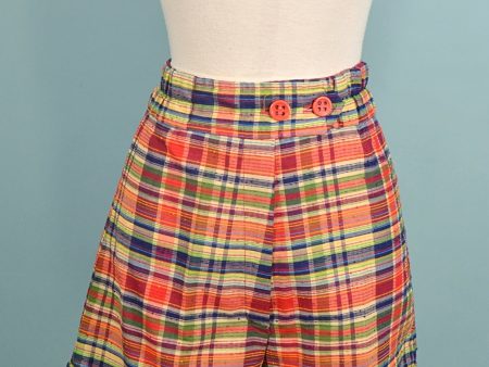 Vintage 70s Madras Plaid Shorts, 24  Waist Online