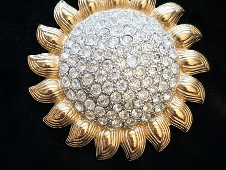 90s Y2K Sunshine Crystal Brooch by Carolee Online Sale