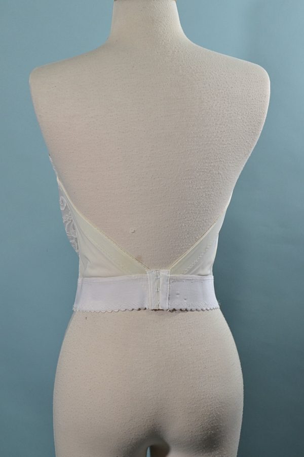 Vintage Strapless White Lace Corset by Goddess 38B Sale