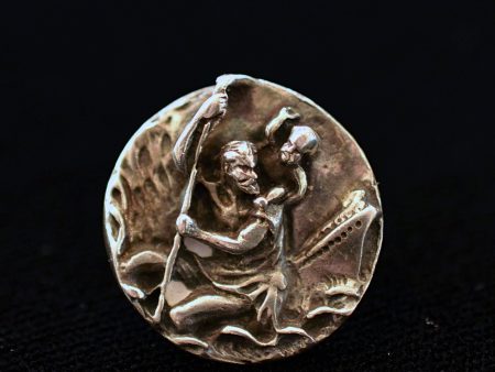 Vintage St Christopher Pin, Sterling Silver F&S Fenwick Sailors, Lapel Pin Brooch For Cheap