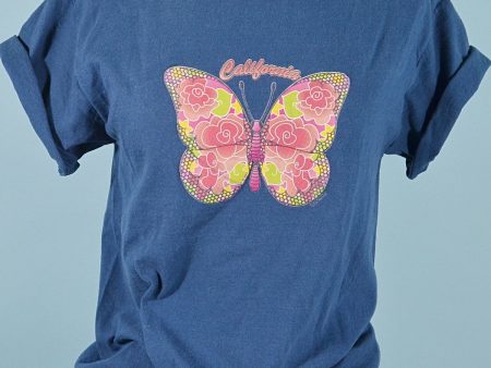 Vintage California T Shirt, Air Waves Puffy Butterfly Top S For Sale