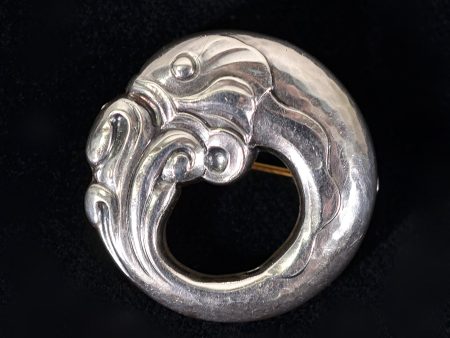 Early Georg Jensen Sterling Silver Fish Brooch Pin, Hallmarked 7.5 Grams Hot on Sale