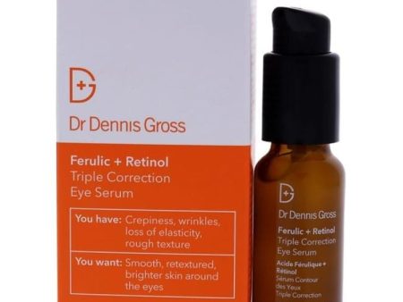 Advanced Retinol Plus Ferulic Triple Correction Eye Serum by Dr. Dennis Gross for Unisex - 0.5 oz Serum Hot on Sale