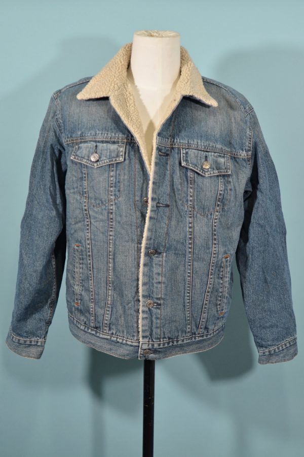 Vintage GAP Denim Sherpa Trucker Jacket Discount