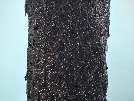 Vintage Black Sequin Beaded Top, 60s GO GO Sparkle Top Online Sale