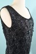 Vintage Black Sequin Beaded Top, 60s GO GO Sparkle Top Online Sale