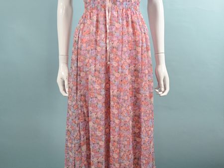 Vintage Floral Maxi Dress, Cottagecore Prairie Hippie Dress, California Holiday S Online Hot Sale