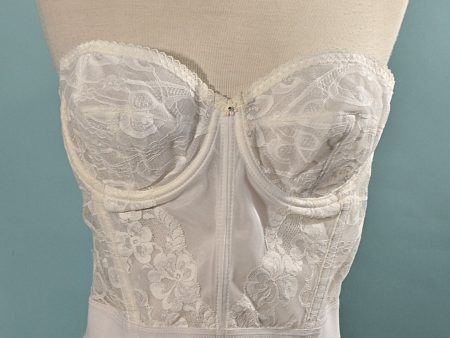 Vintage Strapless White Lace Corset by Goddess 38B Sale