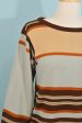 Vintage 60s 70s Acrylic Striped Pullover Sweater, Vegan S For Cheap