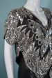 Vintage 70s Sequin Butterfly Top, Silver Boho Disco Art Deco Party Top on Sale