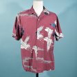 Union Bay Vintage Camp Shirt, Flying Cranes Asian Aloha Shirt M For Cheap